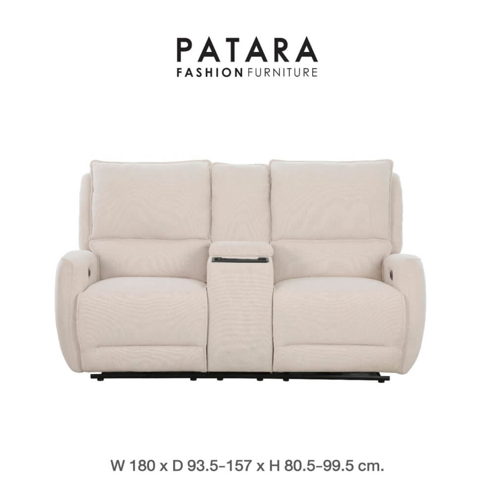 โซฟาปรับไฟฟ้า 2 ที่นั่ง PATARA รุ่น TWINS สีครีม