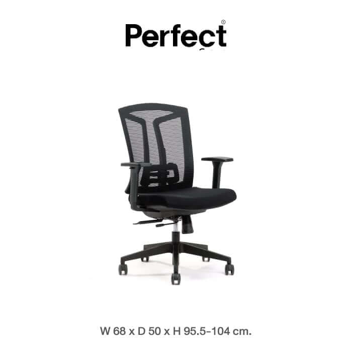 เก้าอี้ทำงานเพื่อสุขภาพ Perfect รุ่น 6206B สีดำ