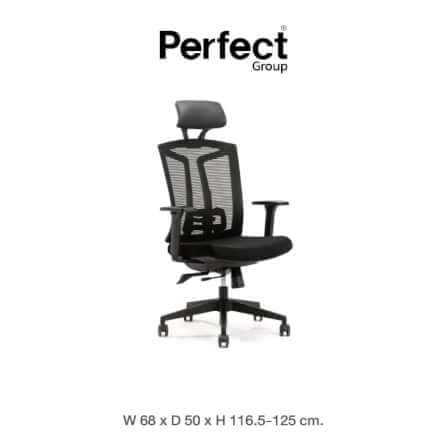 เก้าอี้ทำงานเพื่อสุขภาพ Perfect รุ่น 6206A สีดำ_0