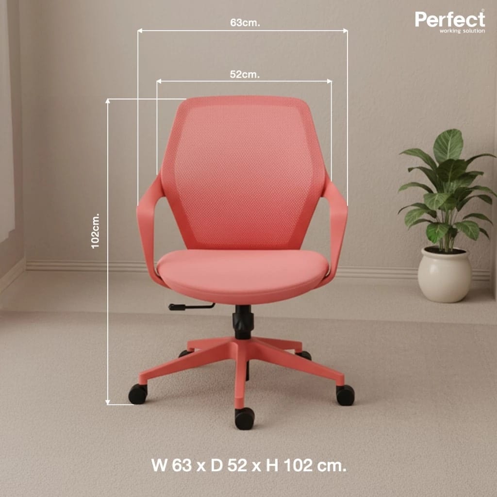 เก้าอี้ทำงาน PERFECT รุ่น PENGUIN สีแดง_2