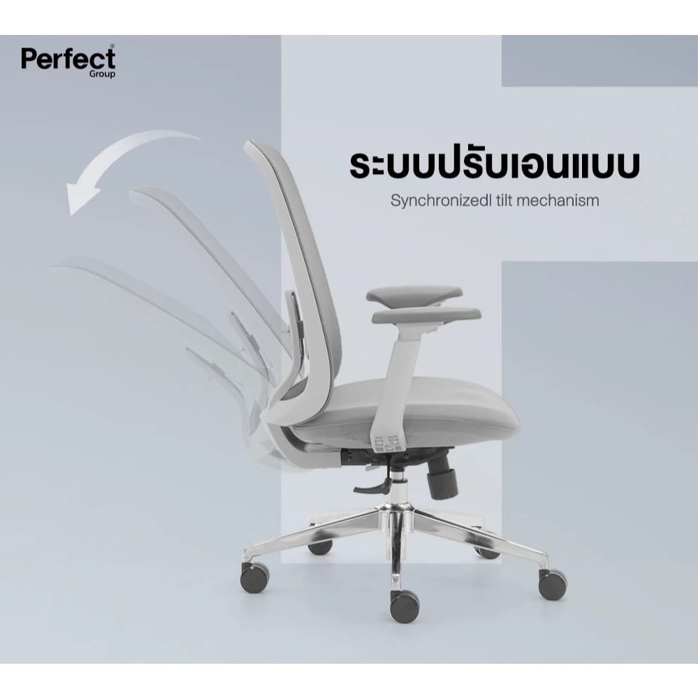 เก้าอี้ทำงาน PERFECT รุ่น VARIETY สีเทา_3