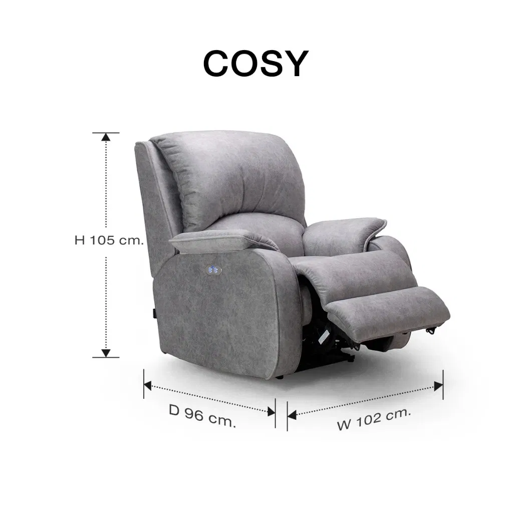 โซฟาปรับไฟฟ้า PATARA รุ่น COSY สีเทา_4