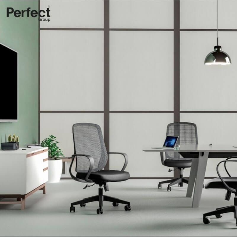 เก้าอี้ทำงานเพื่อสุขภาพ PERFECT รุ่น CIRCLE สีดำ ตัวกลาง_6