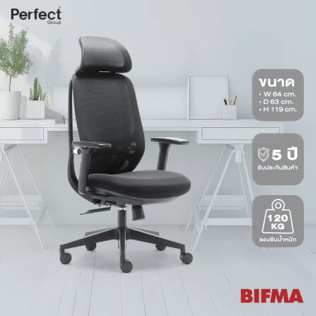 เก้าอี้ทำงานเพื่อสุขภาพ Perfect รุ่น 6231A สีดำ_8