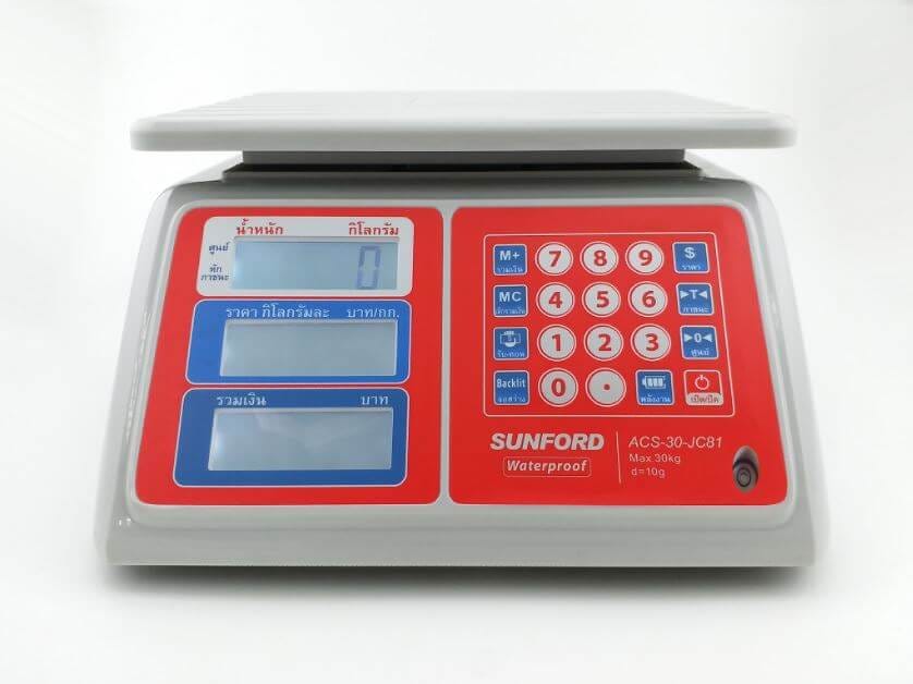 เครื่องชั่งน้ำหนักคำนวณราคา กันน้ำ SUNFORD ACS-30-JC81_3