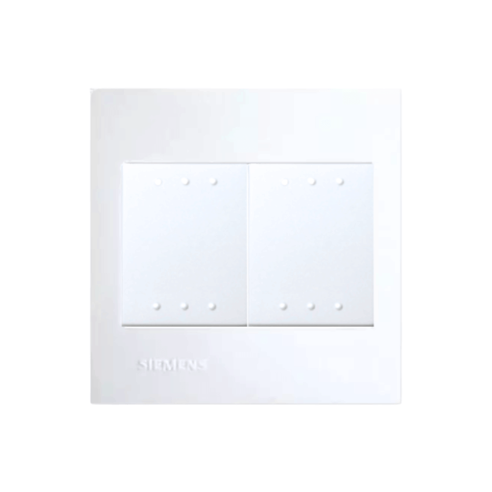 ชุดสวิตช์ 1 ทาง 2 ช่อง SIEMENS ขนาด 86MM สีขาว DELTA AZIO SERIES