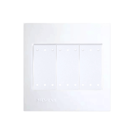 ชุดสวิตช์ 1 ทาง 3 ช่อง SIEMENS ขนาด 86MM สีขาว DELTA AZIO SERIES_0
