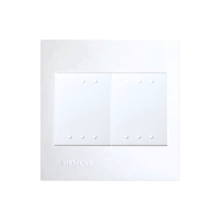 ชุดสวิตช์ 1 ทาง 2 ช่อง SIEMENS ขนาด 86MM สีขาว DELTA AZIO SERIES_0