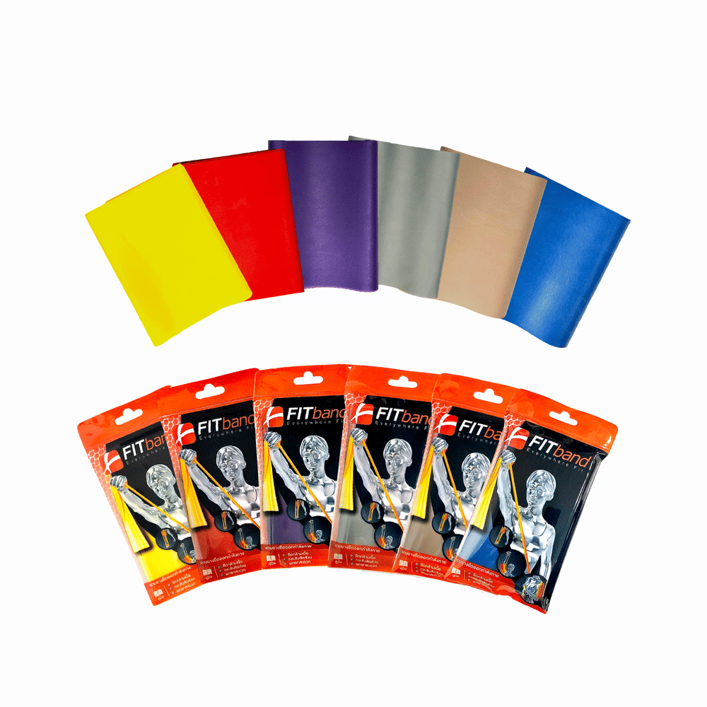 แถบยางยืดออกกำลังกาย FITBAND ระดับ 6 แรงต้าน 4.5-8.5 กิโลกรัม