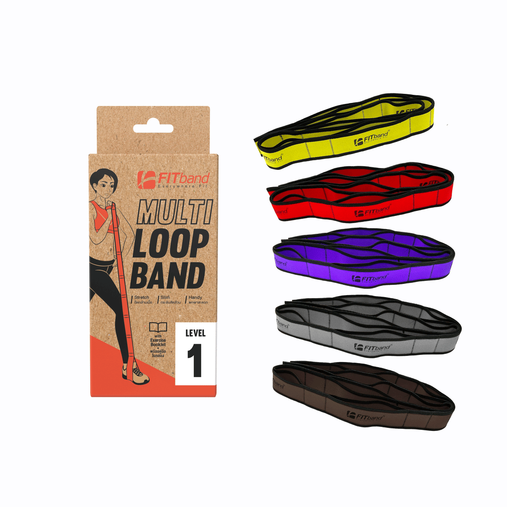 ยางยืดออกกำลังกาย FITBAND แบบ 9 ห่วง ระดับ 2 แรงต้าน 3.5 กิโลกรัม
