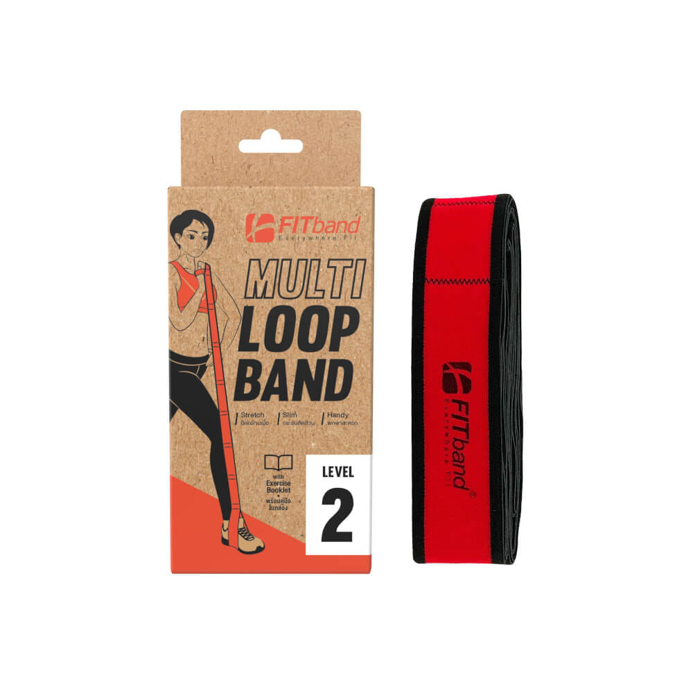 ยางยืดออกกำลังกาย FITBAND แบบ 9 ห่วง ระดับ 2 แรงต้าน 3.5 กิโลกรัม