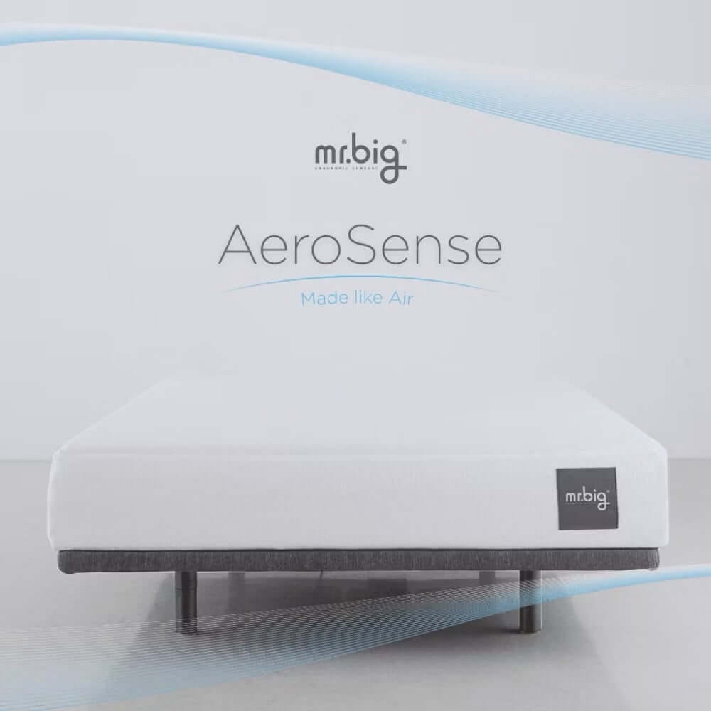 ที่นอน 5 ฟุต MR.BIG AEROSENSE เย็นสบาย น้ำหนักเบา ระบายอากาศได้ดี สีขาว