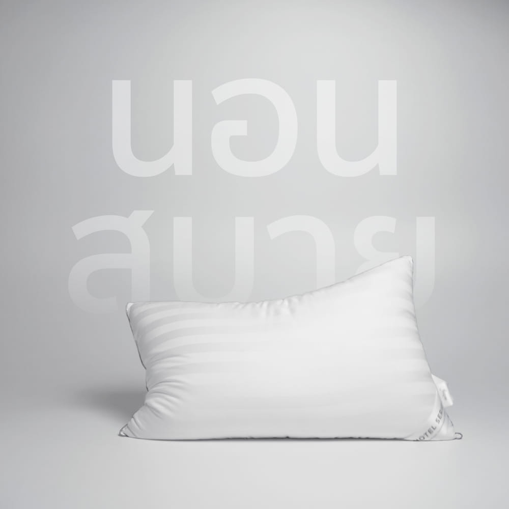 หมอนหนุน MR.BIG HOTEL SERIES TRADITION 19X29 IN แพ็คเดี่ยว 1 ใบ สีขาว