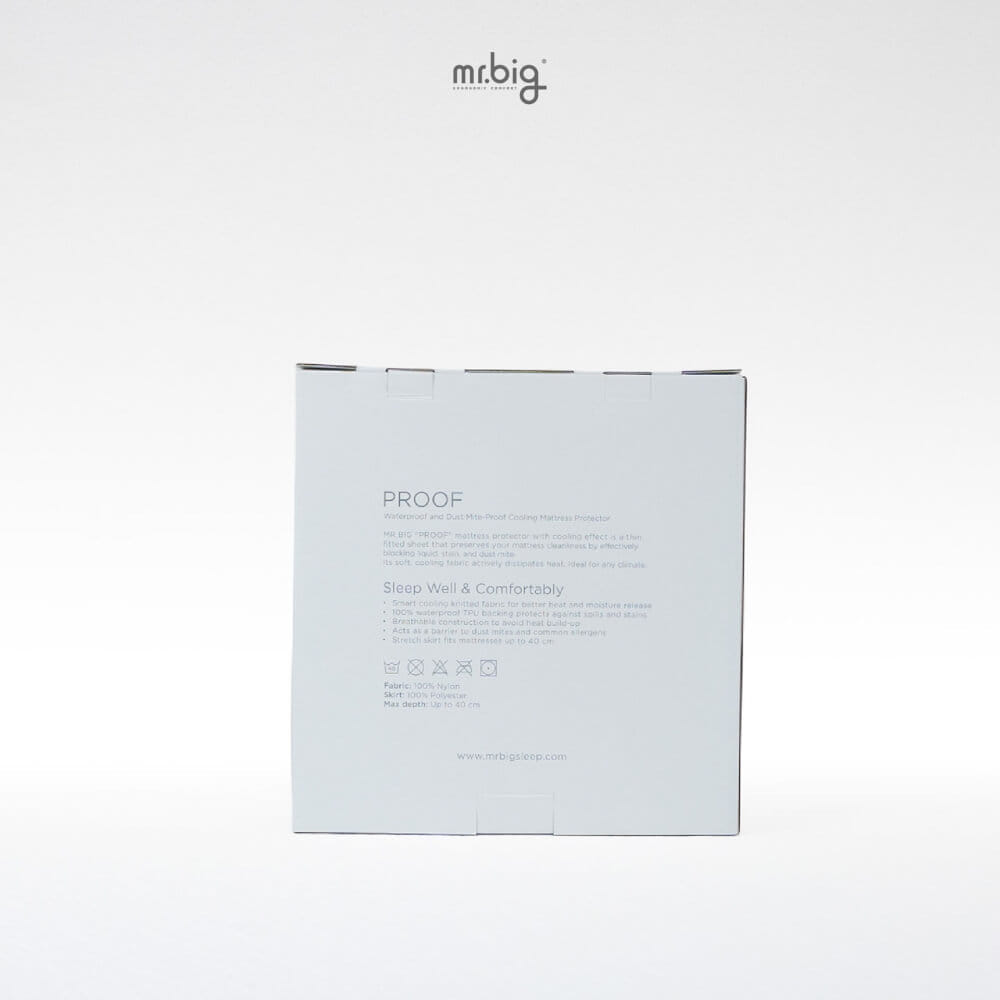 แผ่นรองกันเปื้อน 5 ฟุต MR.BIG กันน้ำ 100% ระบายอากาศ ป้องกันไรฝุ่น สีขาว