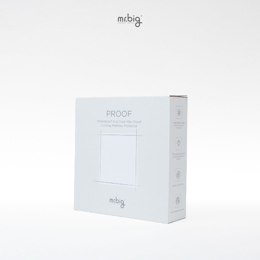 แผ่นรองกันเปื้อน 3 ฟุต MR.BIG กันน้ำ 100% ระบายอากาศ ป้องกันไรฝุ่น สีขาว