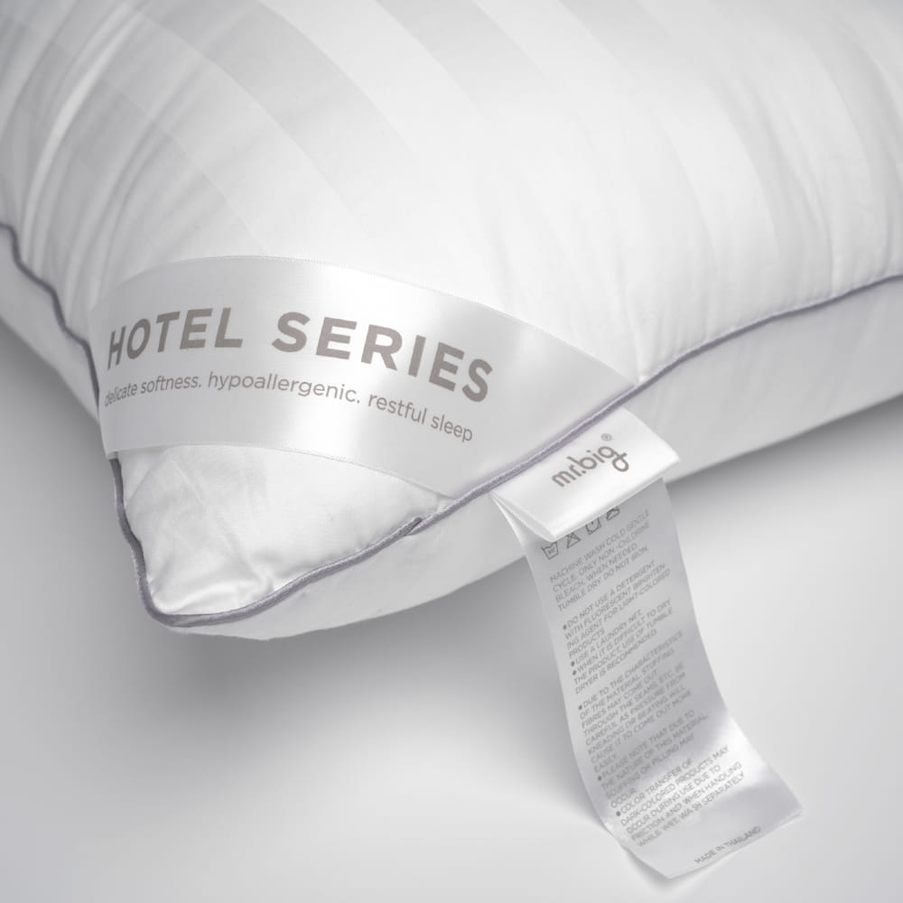 หมอนหนุน MR.BIG HOTEL SERIES TRADITION 19X29 IN แพ็คเดี่ยว 1 ใบ สีขาว