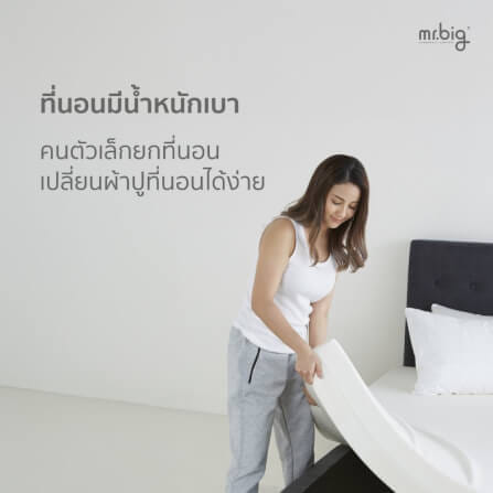 ที่นอน 5 ฟุต MR.BIG AEROSENSE เย็นสบาย น้ำหนักเบา ระบายอากาศได้ดี สีขาว_5