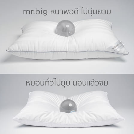 หมอนหนุน MR.BIG HOTEL SERIES TRADITION 19X29 IN แพ็คเดี่ยว 1 ใบ สีขาว_5
