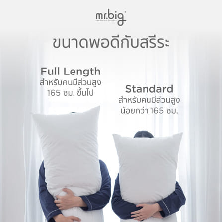 หมอนบอดี้ mr.big หมอนกอด Ergonomic 20x50 นิ้ว สีขาว_6