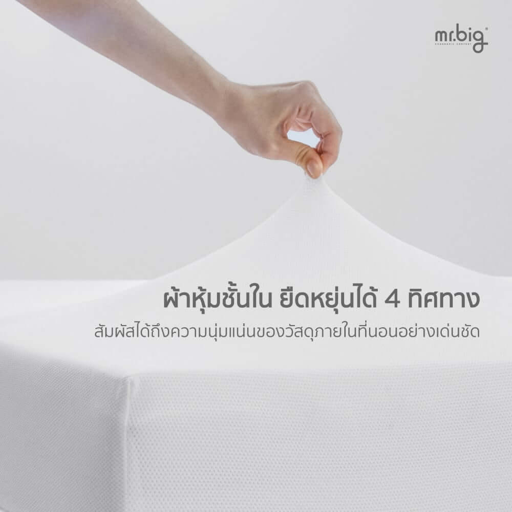 ที่นอน 3 ฟุต mr.big Figured™ Four สีขาว ที่นอนสำหรับคนตัวใหญ่_4