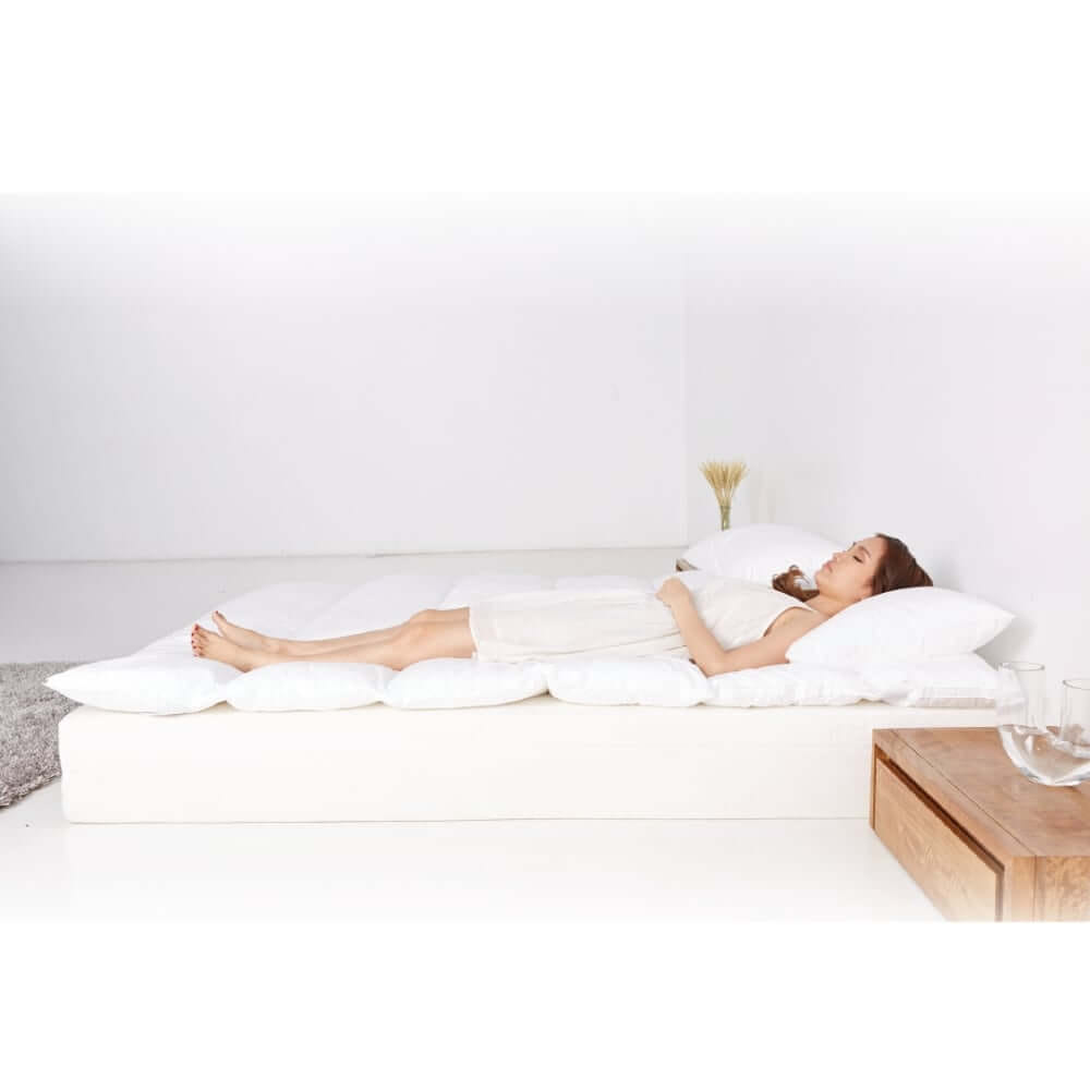 แผ่นรองนอน 6 ฟุต mr.big CloudComforter Topper ท็อปเปอร์เส้นใยนอนสบายแบบไร้จุดกดทับ สีขาว