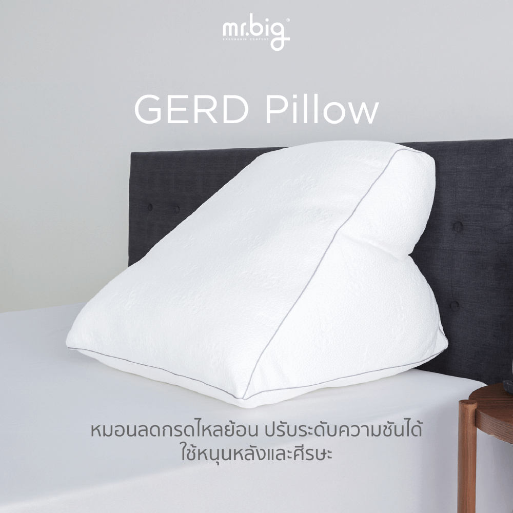 หมอนหนุน mr.big รุ่น Gerd หมอนกันกรดไหลย้อน สีขาว