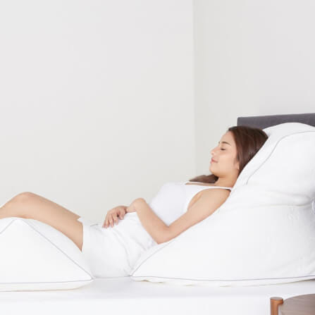 เช็ตหมอน mr.big Gerd Pillow เเละ Leg Pillow ชุดหมอนป้องกันอาการกรดไหลย้อน สีขาว_2