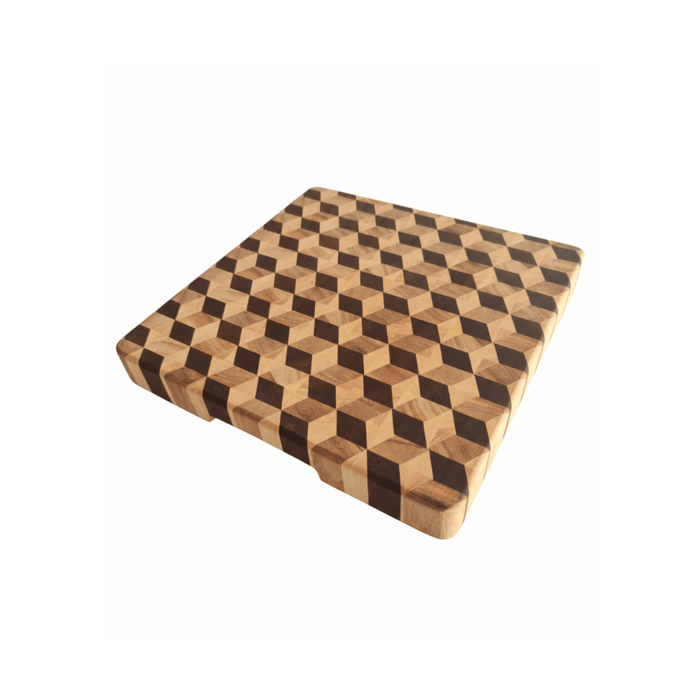 เขียงไม้ LINGGO JUMP รุ่น END GRAIN สามมิติ ขนาด 30X30 ซม_1