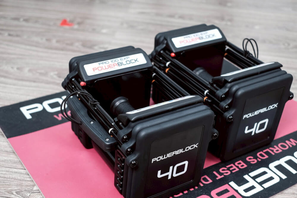 ดัมเบลปรับน้ำหนักได้ POWERBLOCK PRO 100 EXP - TPR GRIP_1