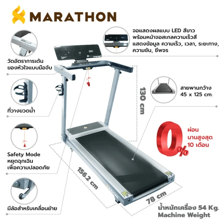 ลู่วิ่ง MARATHON รุ่น MINI - TREADMILL_4