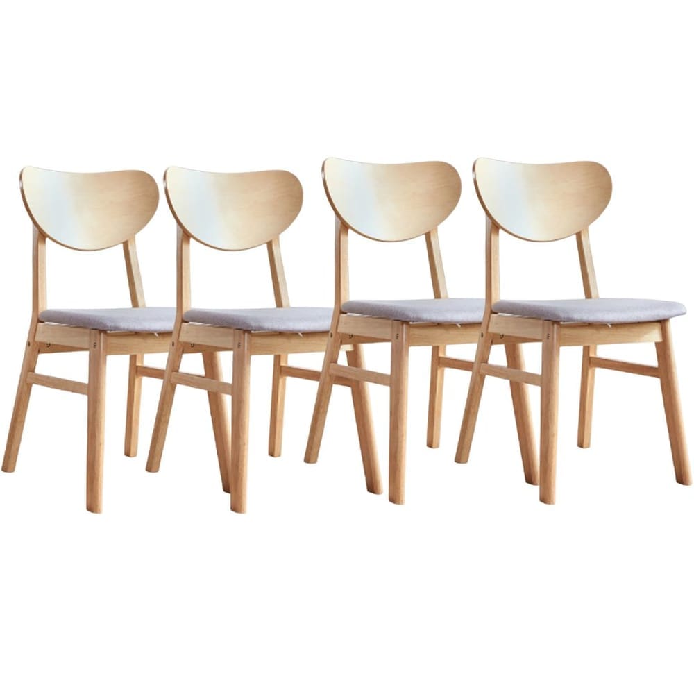 เก้าอี้ทานข้าวไม้ยางพารา  EVERGREEN FURNITURE CB  43X53X85 ซม.สีไม้ธรรมชาติ 4 ตัว / กล่อง