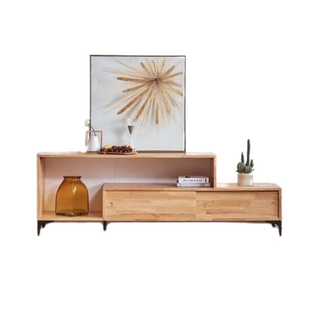 ตู้วางทีวี EVERGREEN FURNITURE  G-1840-2  180X40X45  สีน้ำตาลธรรมชาติ_0
