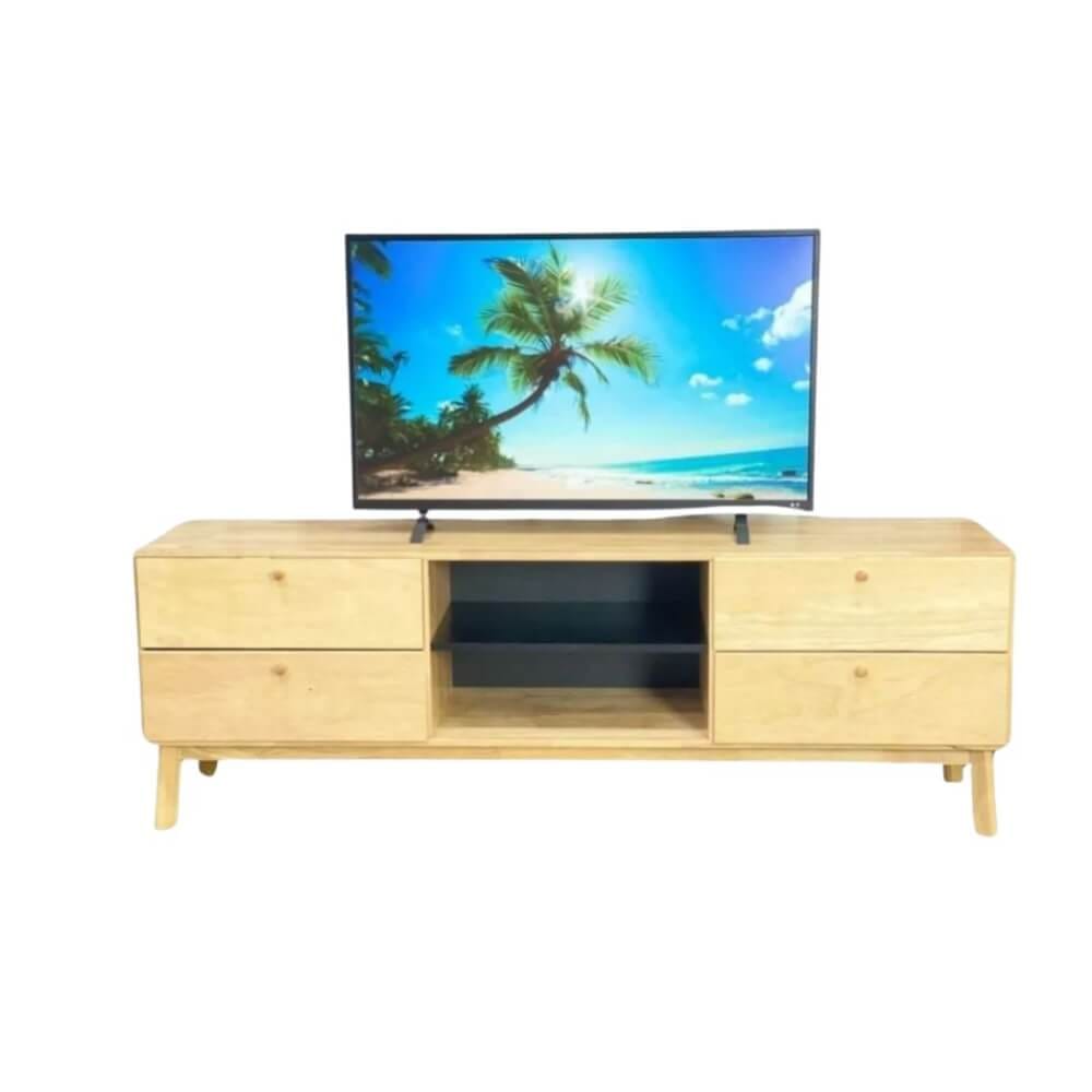 ตู้วางทีวี EVERGREEN FURNITURE G-4184-10G-4 174X40X65  สีน้ำตาลธรรมชาติ-สีดำ