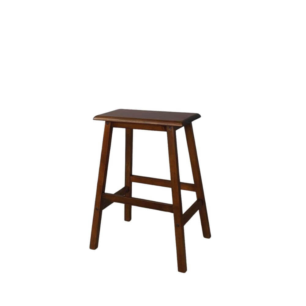 เก้าอี้บาร์ ไม้ยางพาราแท้ เก้าอี้สตูล EVERGREEN FURNITURE STC-24 43X23X60 CM. สีน้ำตาลเข้ม