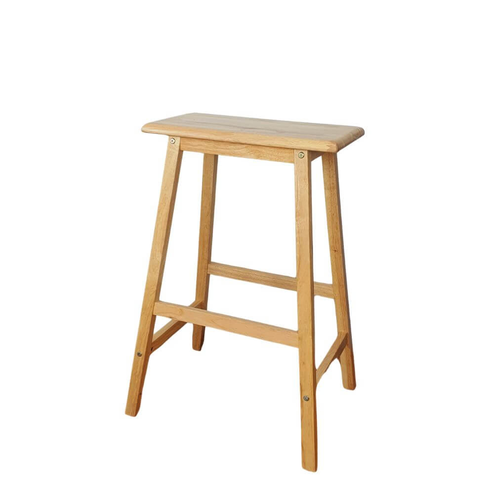 เก้าอี้บาร์ ไม้ยางพาราแท้ เก้าอี้สตูล EVERGREEN FURNITURE STC-29 43X23X73 CM. สีไม้ธรรมชาติ