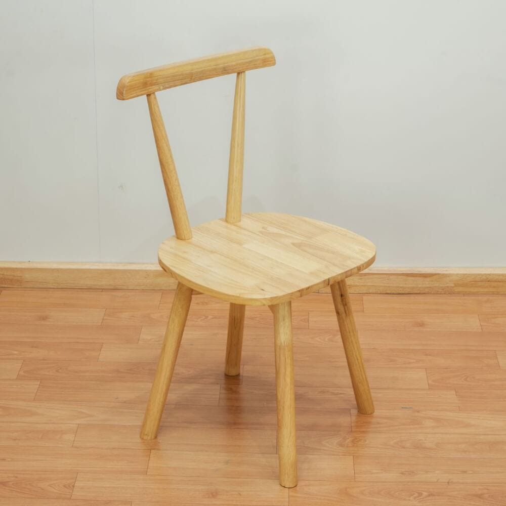 เก้าอี้หมุนไม้ยางพารา EVERGREEN FURNITURE RC 57X42X86 CM. สีไม้ธรรมชาติ 2ตัว / กล่อง