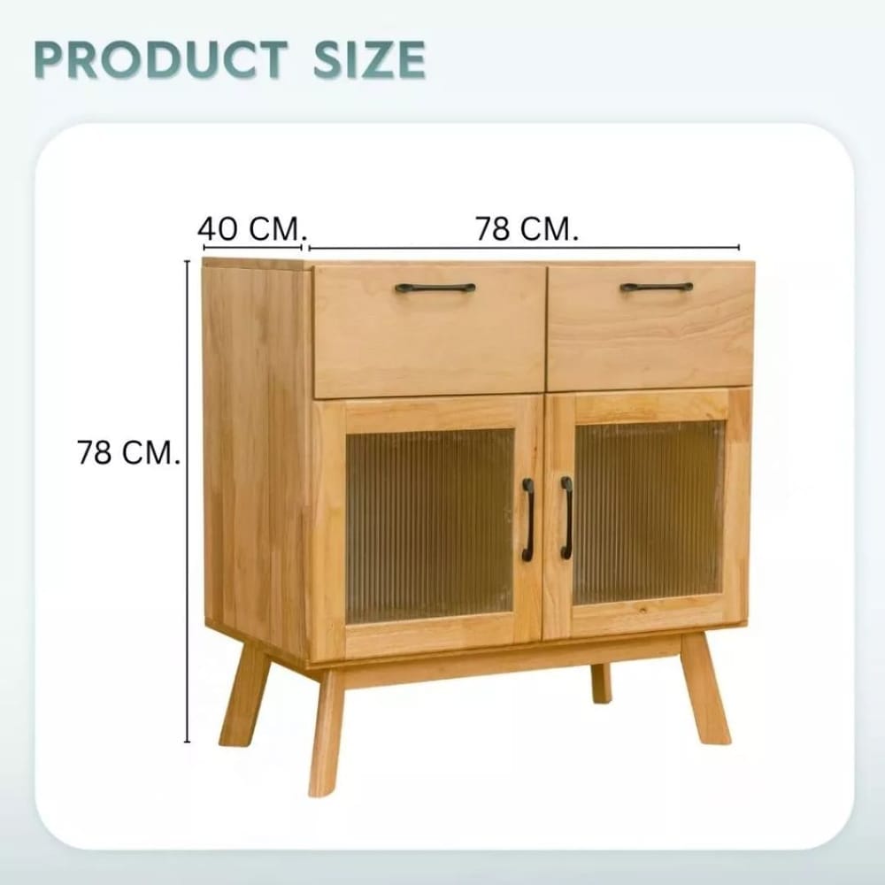 ตู้เตี้ยอเนกประสงค์ EVERGREEN FURNITURE 78ซม. G-78640-F-1 สีธรรมชาติ