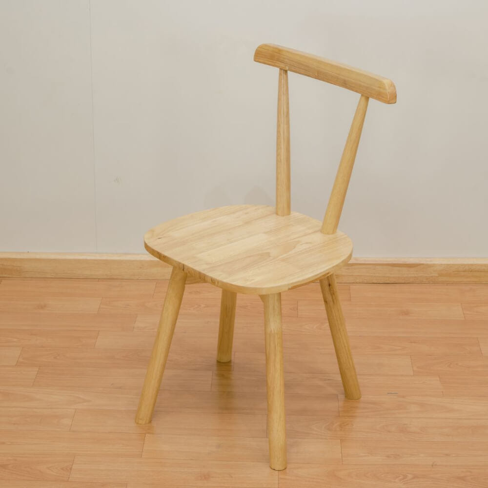 เก้าอี้หมุนไม้ยางพารา EVERGREEN FURNITURE RC 57X42X86 CM. สีไม้ธรรมชาติ 2ตัว / กล่อง