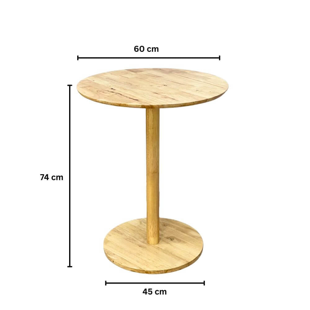 โต๊ะกลมฐานกลม EVERGREEN FURNITURE CT 60X60X74 ซม. สีไม้ธรรมชาติ