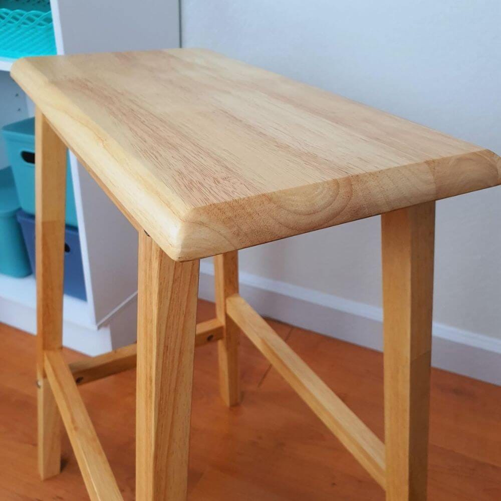 เก้าอี้บาร์ ไม้ยางพาราแท้ เก้าอี้สตูล EVERGREEN FURNITURE STC-24 43X23X60 CM. สีไม้ธรรมชาติ