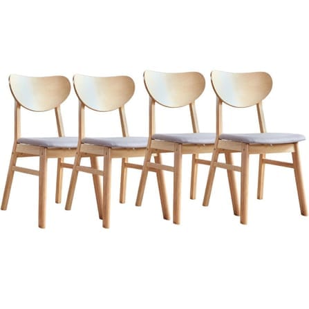 เก้าอี้ทานข้าวไม้ยางพารา  EVERGREEN FURNITURE CB  43X53X85 ซม.สีไม้ธรรมชาติ 4 ตัว / กล่อง_0