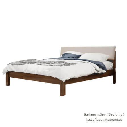 เตียง 5 ฟุต EVERGREEN FURNITURE B-1520-D-PU18 สีไม้เข้ม_0