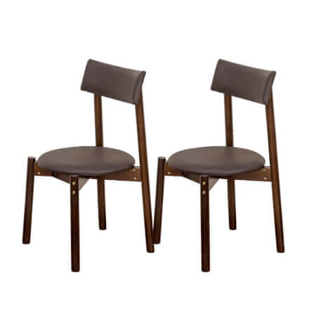 เก้าอี้ทานข้าวไม้ยางพารา EVERGREEN FURNITURE PLUS CHAIR 43X45X88 CM สีไม้เข้ม 2ตัว / กล่อง_0