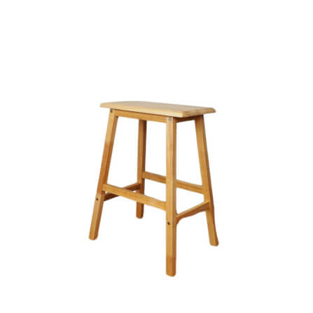 เก้าอี้บาร์ ไม้ยางพาราแท้ เก้าอี้สตูล EVERGREEN FURNITURE STC-24 43X23X60 CM. สีไม้ธรรมชาติ_0