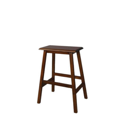 เก้าอี้บาร์ ไม้ยางพาราแท้ เก้าอี้สตูล EVERGREEN FURNITURE STC-24 43X23X60 CM. สีน้ำตาลเข้ม_0