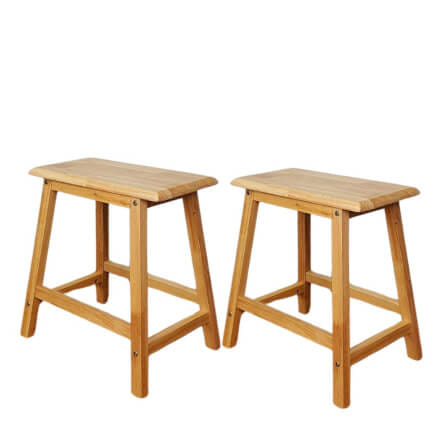 เก้าอี้บาร์ ไม้ยางพาราแท้ เก้าอี้สตูล EVERGREEN FURNITURE STC-18 43X23X45 CM. สีไม้ธรรมชาติ 2 ตัว / กล่อง_0