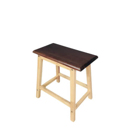 เก้าอี้บาร์ ไม้ยางพาราแท้ เก้าอี้สตูล EVERGREEN FURNITURE STC-18 43X23X45 CM. สีน้ำตาลเข้ม / สีไม้ธรรมชาติ_0