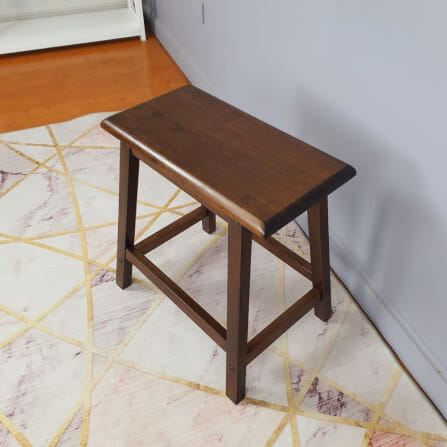เก้าอี้บาร์ ไม้ยางพาราแท้ เก้าอี้สตูล EVERGREEN FURNITURE STC-18 43X23X45 CM. สีน้ำตาลเข้ม_2