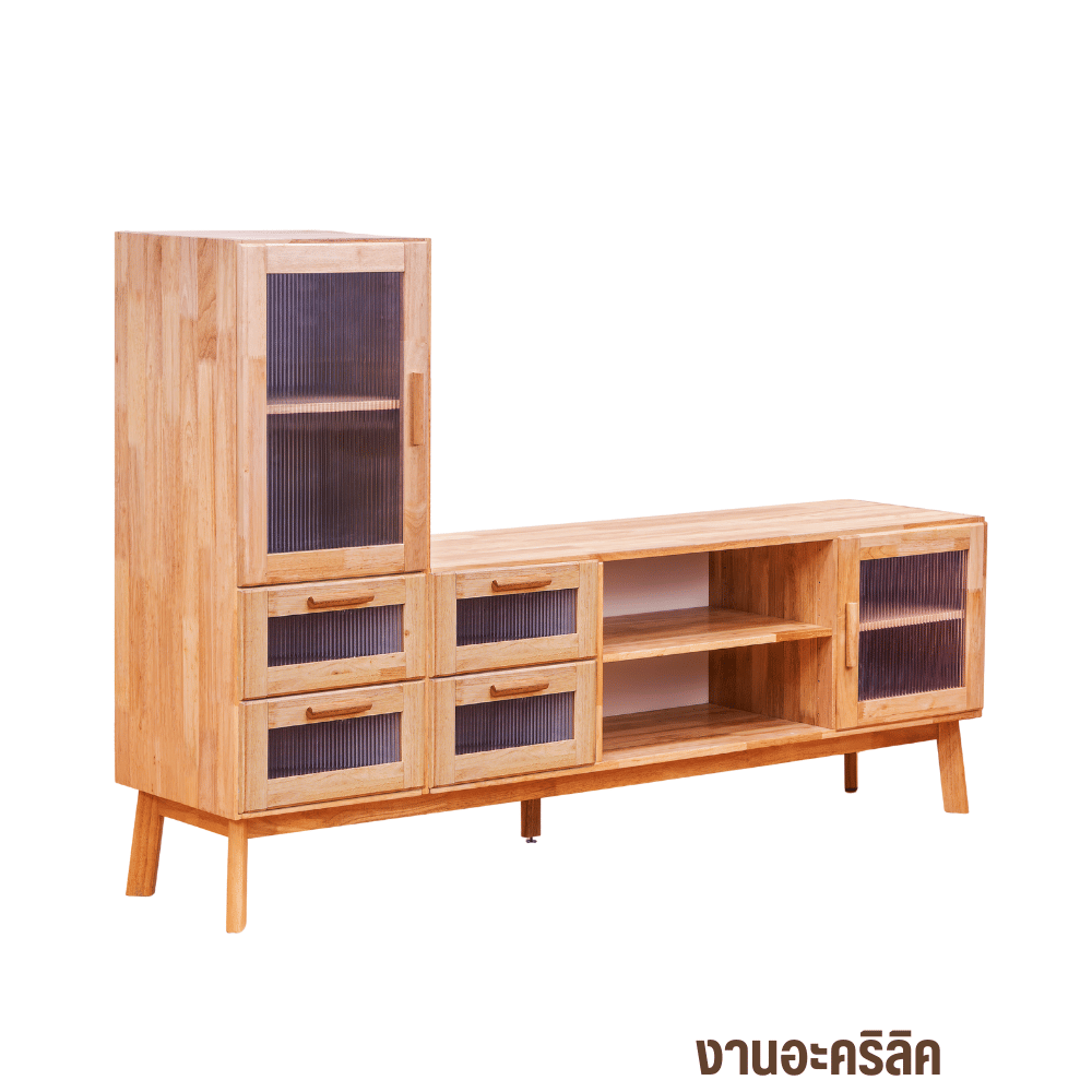 ตู้วางทีวี EVERGREEN FURNITURE รุ่น GL-18-FWR-3-8 ไม้ยางพารา สีไม้ธรรมชาติ_0