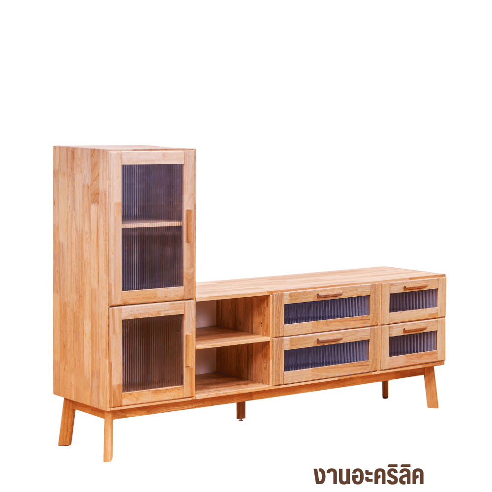 ตู้วางทีวี EVERGREEN FURNITURE รุ่น GL-18-FWR-3-13 ไม้ยางพารา สีไม้ธรรมชาติ_0